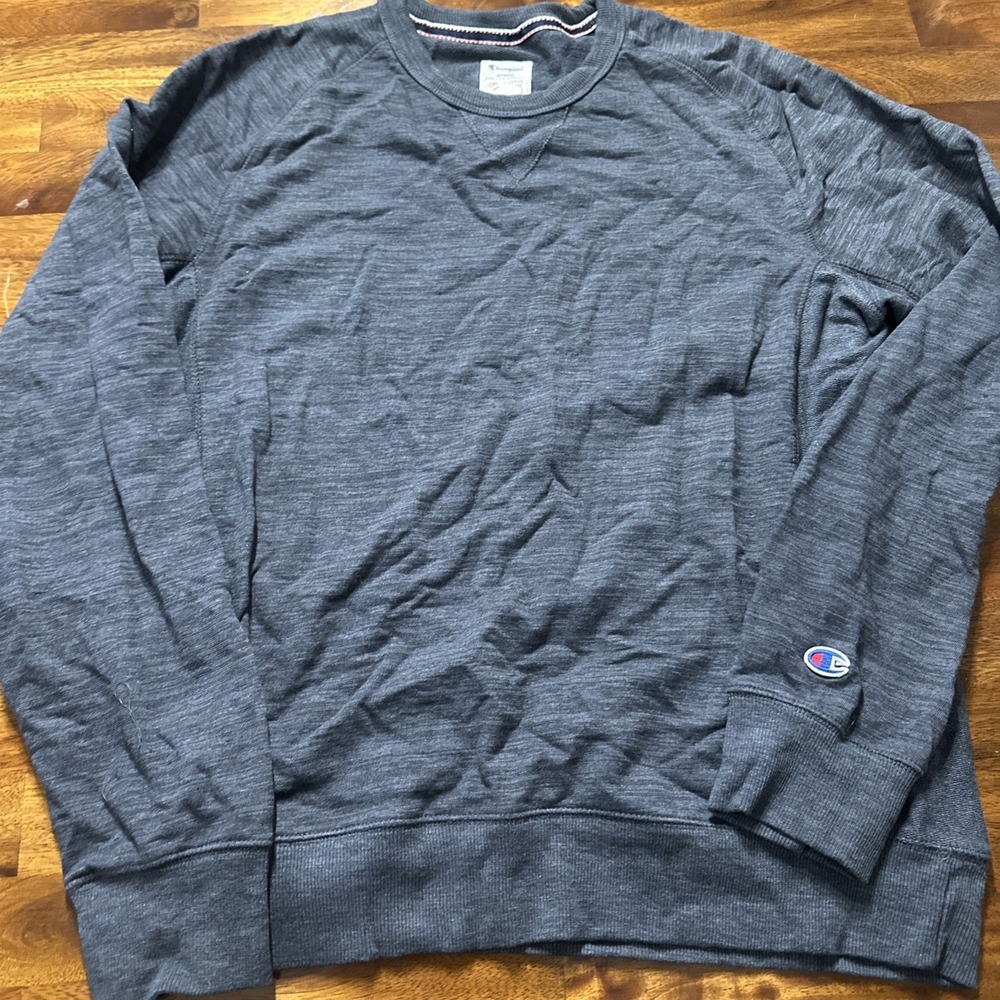 Champion Vintage Style Crew Sweatshirt M Gray